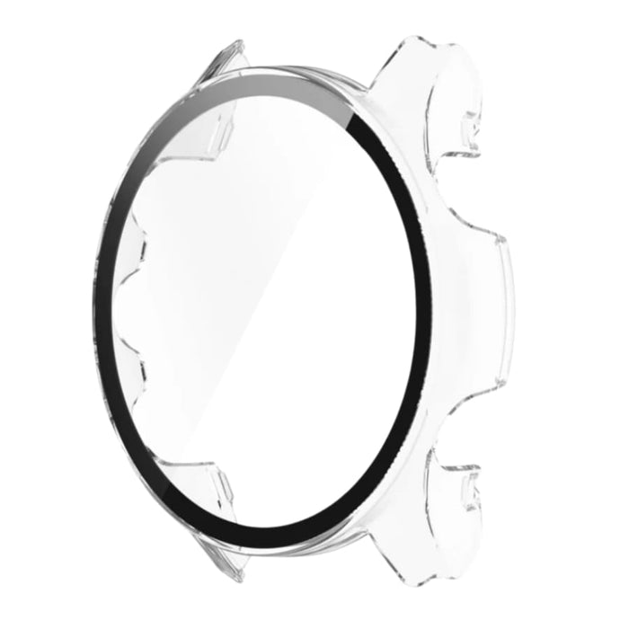 Clear protective case for Garmin Forerunner 255S watch, featuring a circular frame and bezel protection.
