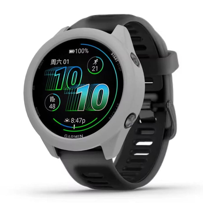 Grey protective watch case for Garmin Forerunner 570 (47mm), designed to shield and complement the Garmin smartwatch.