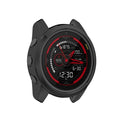 Black protective watch case for Garmin Forerunner 745, designed to shield and secure the smartwatch.