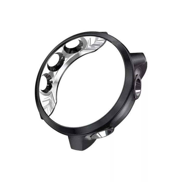 Black protective watch case for Garmin Forerunner 745, designed by That Watch Shop, showing the circular shape and durable material.
