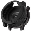 Black protective case for Garmin Instinct 3 (50mm) watch, designed to safeguard the digital watch from scratches and impacts.