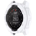 White protective watch case for Garmin Instinct E 45mm, designed for outdoor digital watch protection.