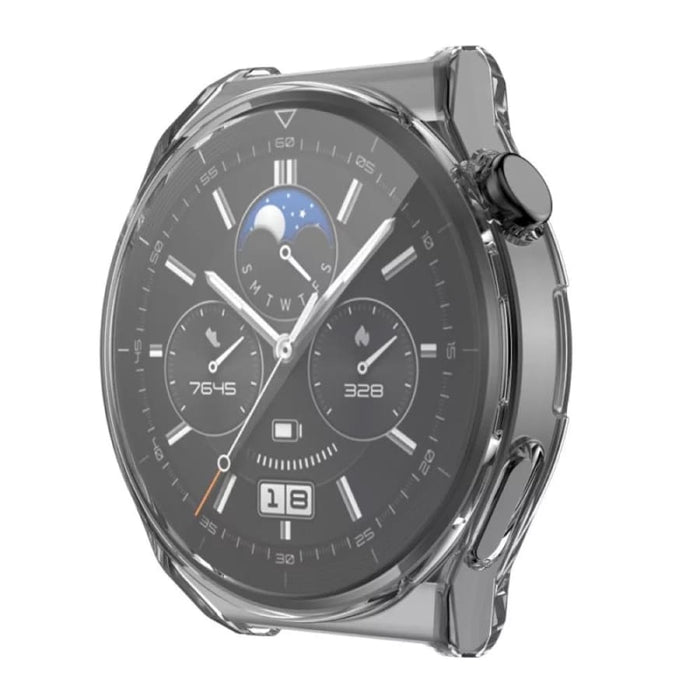 Clear protective case for Huawei GT 2 Pro watch showing transparent design and precise fit, from That Watch Shop.