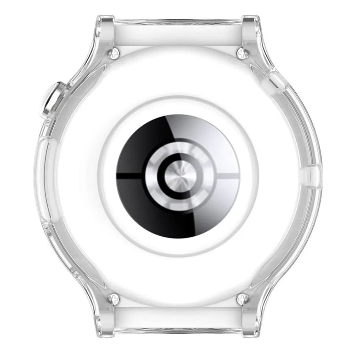 Clear protective case for Huawei GT3 Pro 43mm watch, made by That Watch Shop, shown on a smartwatch with a transparent design.