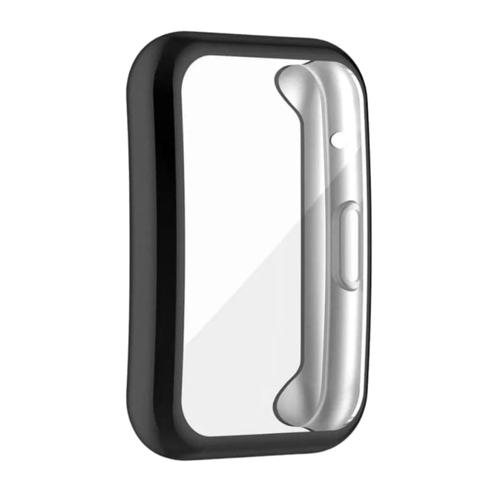 Black protective case for Huawei Watch Fit, transparent design, made by That Watch Shop, shown on a smartwatch in the image.