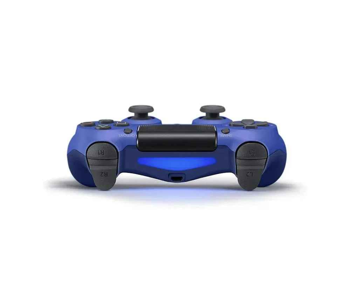 Blue PS4 controller by TechPlus with ergonomic design, dual analog sticks, and button layout for gaming comfort.