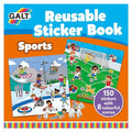 Galt Sports sticker book cover with colorful cartoon soccer and winter scenes, featuring 150 reusable stickers.