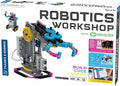 Thames & Kosmos box for a robotics kit showing a grey mechanical arm with yellow gears and blue claws.