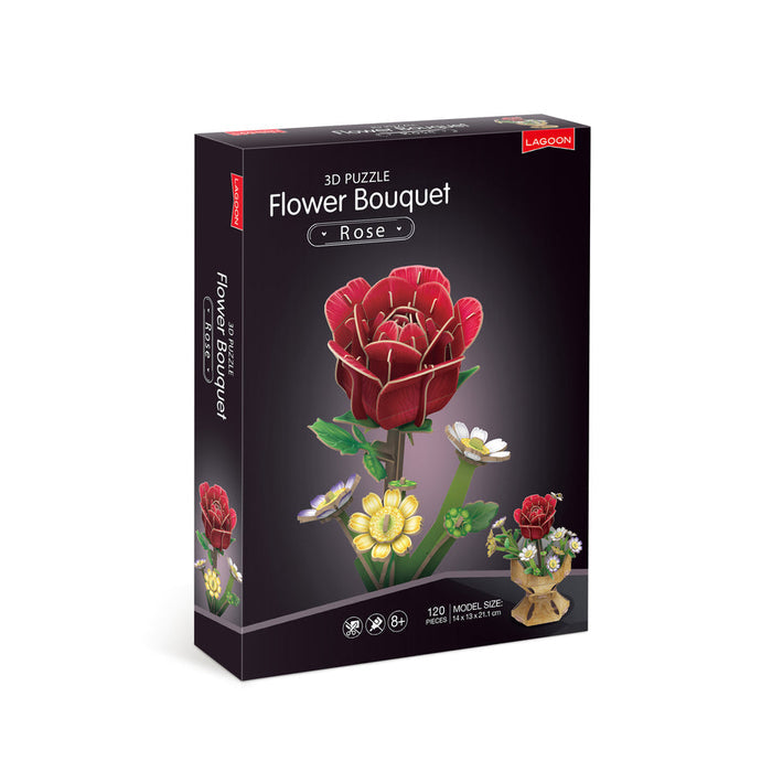 Rose Flower Bouquet 3D Puzzle