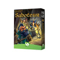 Illustrated game box of dwarves mining gold in a dark cave, with large gold text and a green stripe at the bottom.