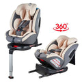 Baby Way NZ SafeHalo 360 rotating convertible car seat with ISOFIX in khaki, designed for all ages, suitable for baby and toddler use.