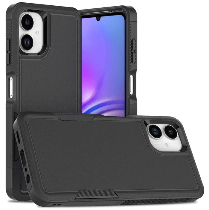 Samsung Galaxy A06 4G Dual Layer Armor Hard Case – Black - ShopHub