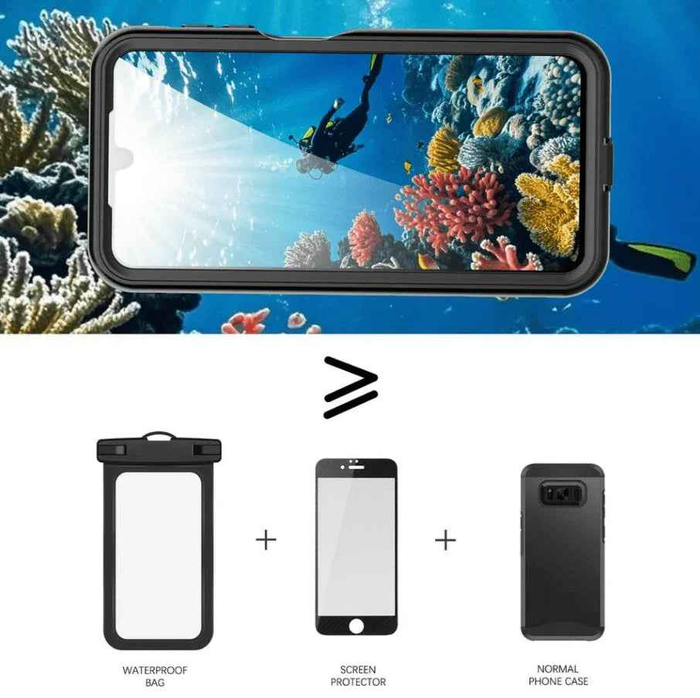 Techplus Samsung Galaxy A17 5G waterproof mobile phone case in red pepper color offering full body protection.