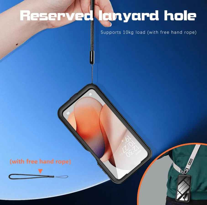 Techplus Samsung Galaxy A17 5G waterproof mobile phone case in red pepper color with full body protection.