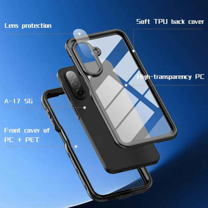 Techplus Samsung Galaxy A17 5G waterproof mobile phone case in red pepper color with full body protection.