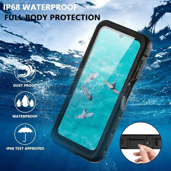 Techplus Samsung Galaxy A24 4G waterproof mobile phone case in red pepper color with full protection design.