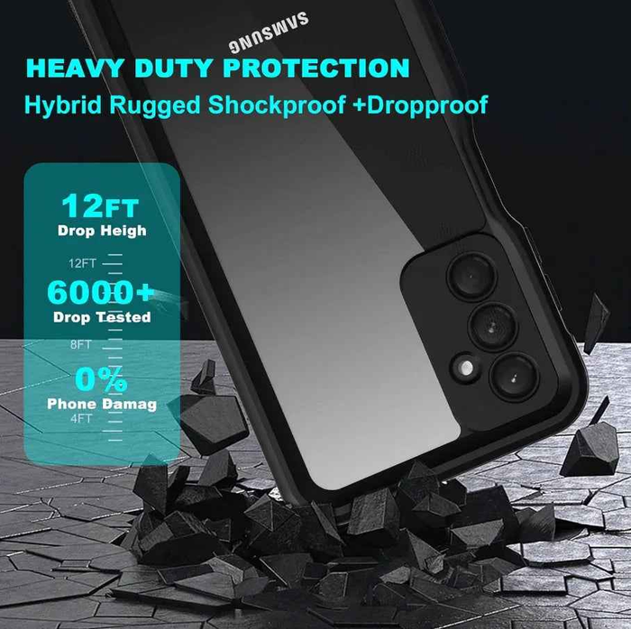 Techplus Samsung Galaxy A24 4G waterproof case in red pepper color offering full protection for mobile phones.