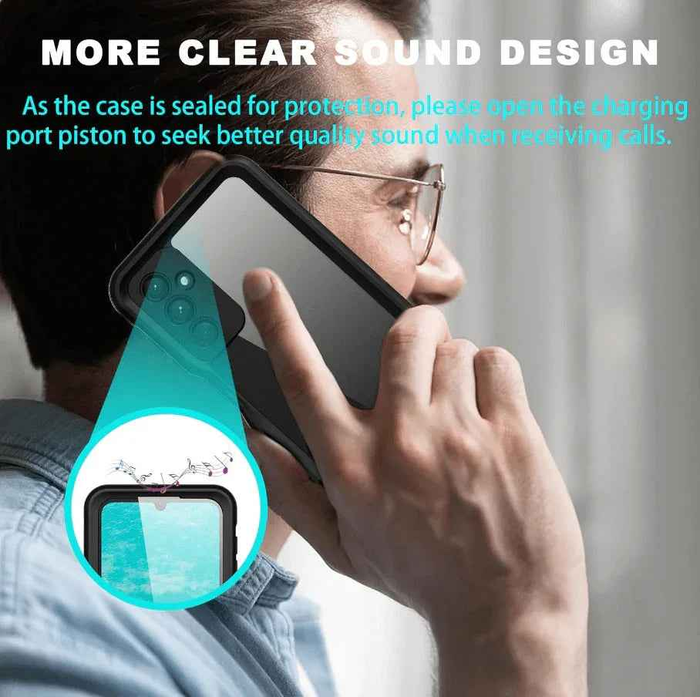 Techplus Samsung Galaxy A24 4G waterproof phone case in red pepper color with full protection and durable design.