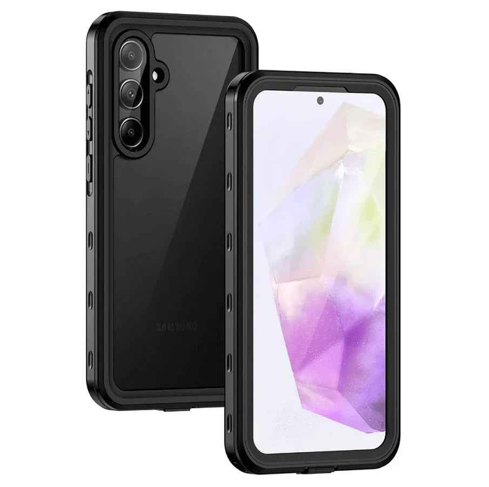 Techplus Samsung Galaxy A35 5G waterproof case in red pepper color, full protection mobile phone case with rugged design.