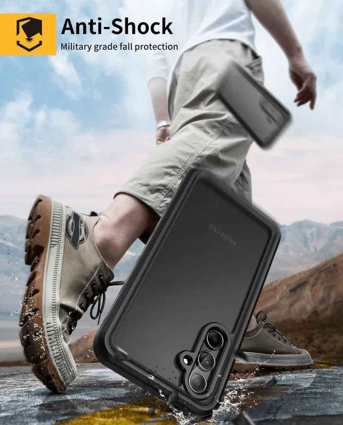 Techplus Samsung Galaxy A35 5G waterproof mobile phone case in red pepper color offering full protection.
