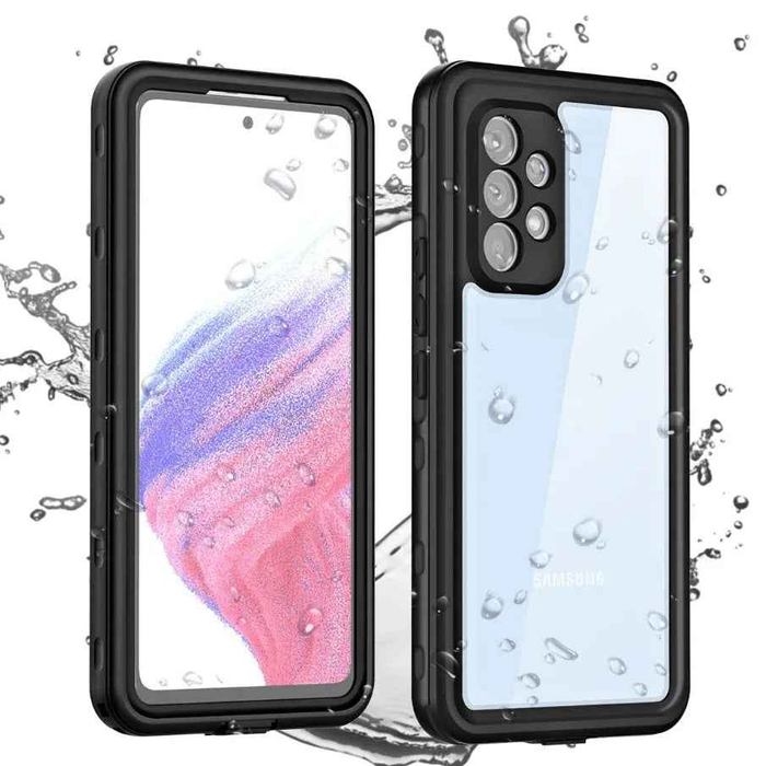 Techplus Samsung Galaxy A53 5G waterproof mobile phone case in red pepper color with full protection.