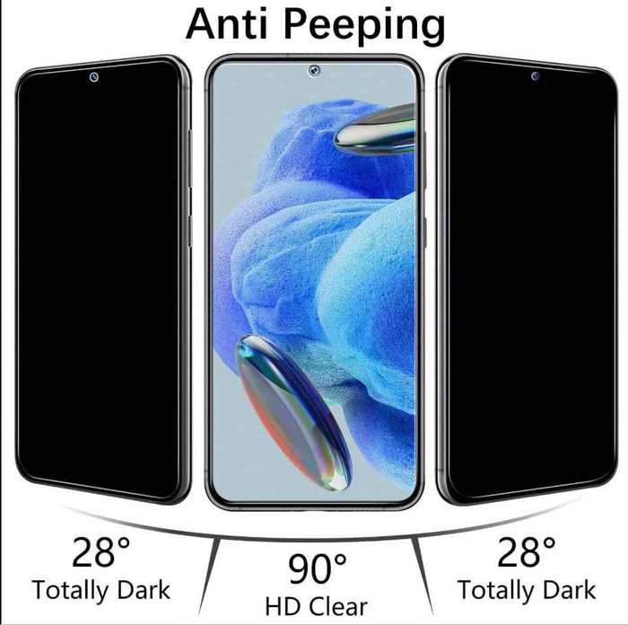 Samsung Galaxy S23 FE glass privacy screen protector by TechPlus, showing a clear protective layer with privacy filtering features.