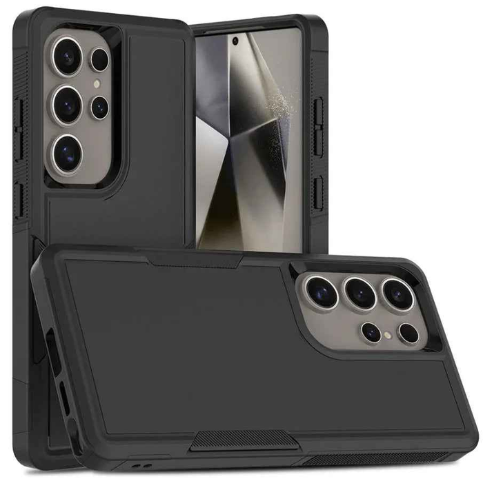 Techplus Samsung Galaxy S24 Ultra dual layer armor hard case protecting the phone with a rugged design
