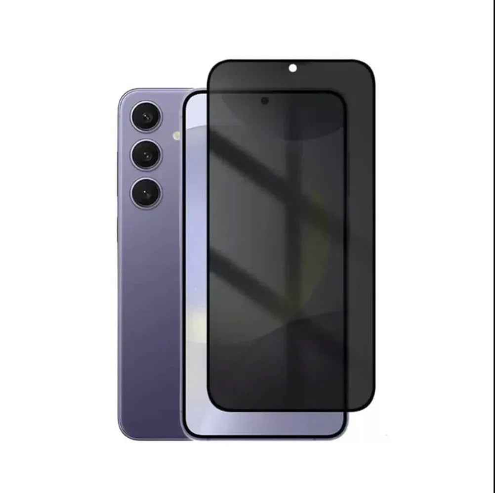 Samsung Galaxy S26 glass privacy screen protector by TechPlus, showing the clear glass cover with privacy filter for the phone.