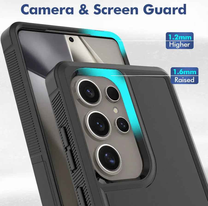 Techplus Samsung Galaxy S26 Ultra dual-layer armor hard phone case showing rugged design and sturdy protection.