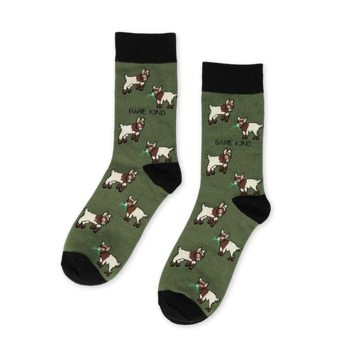 Barekind NZ bamboo socks for adults featuring a Save the Goats design, comfortable and eco-friendly footwear.