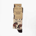 Barekind NZ Save the Horses bamboo socks for adults, featuring a colorful horse design and comfortable bamboo fabric.