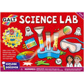 Red Galt Science Lab box with illustrations of test tubes, safety goggles, and colorful experiments for kids.