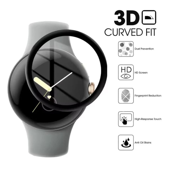 Google Pixel Watch 2 screen protector and watch case by That Watch Shop, protecting and enhancing the smartwatch display.
