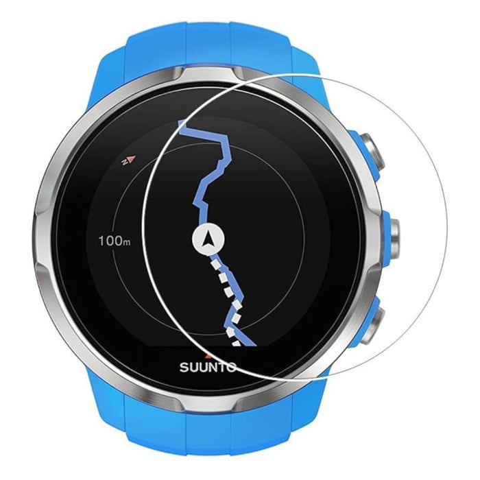 Clear screen protector for Suunto Spartan Sport watch case, designed to protect the watch's display from scratches and damage.