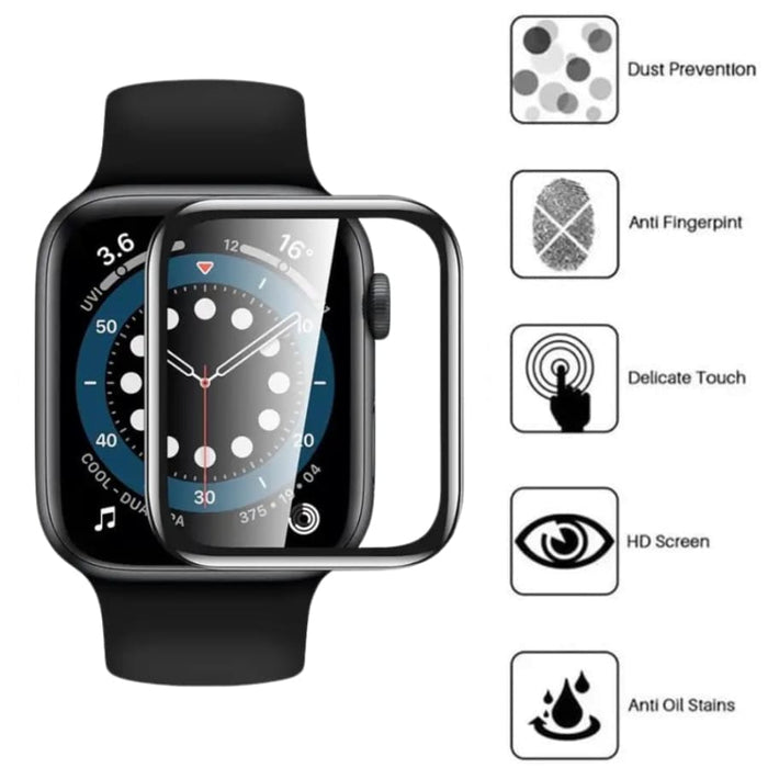 Pack of two Apple Watch Series SE (2nd gen) 44mm screen protectors from That Watch Shop, clear and protective for smartwatch screens.