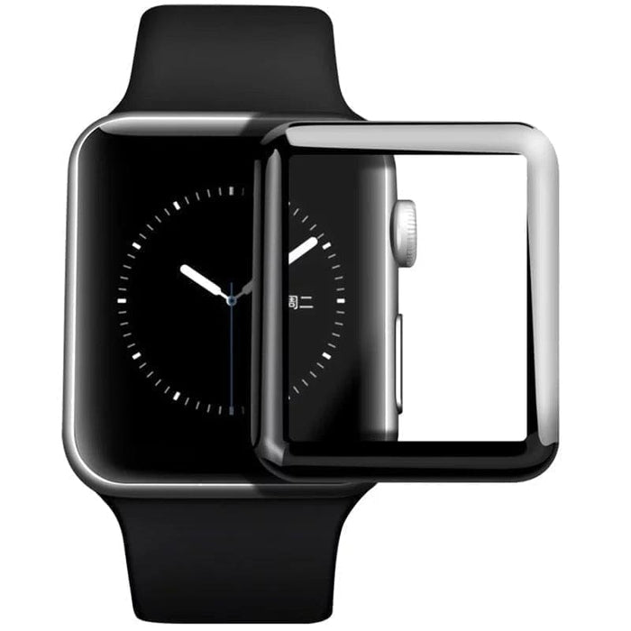 Black screen protectors for Apple Watch Series SE 44mm, pack of 2, designed to protect the watch screen from scratches and damage.