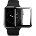 Black screen protectors for Apple Watch Series SE 44mm, pack of 2, designed to protect the watch screen from scratches and damage.