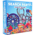 Blue box for a search-and-find game with a colorful amusement park scene, Ferris wheel, and 3D pop-up board preview.