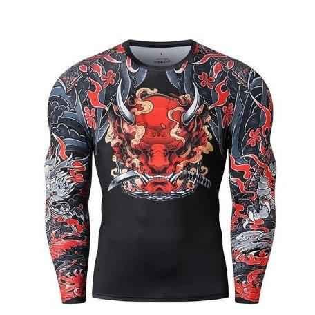 Stylish 3Sixty5 Signature Long Sleeve Graphic Tee featuring bold graphic print on black cotton casual top.