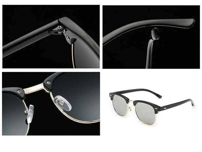 Dealonlinenz silver mirror lens HD polarized sunglasses with anti-blue ray and hydrophobic coating, stylish and protective eyewear