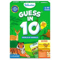 Skillmatics Guess in 10 animal game box featuring a tiger and deer on green background with sample cards.