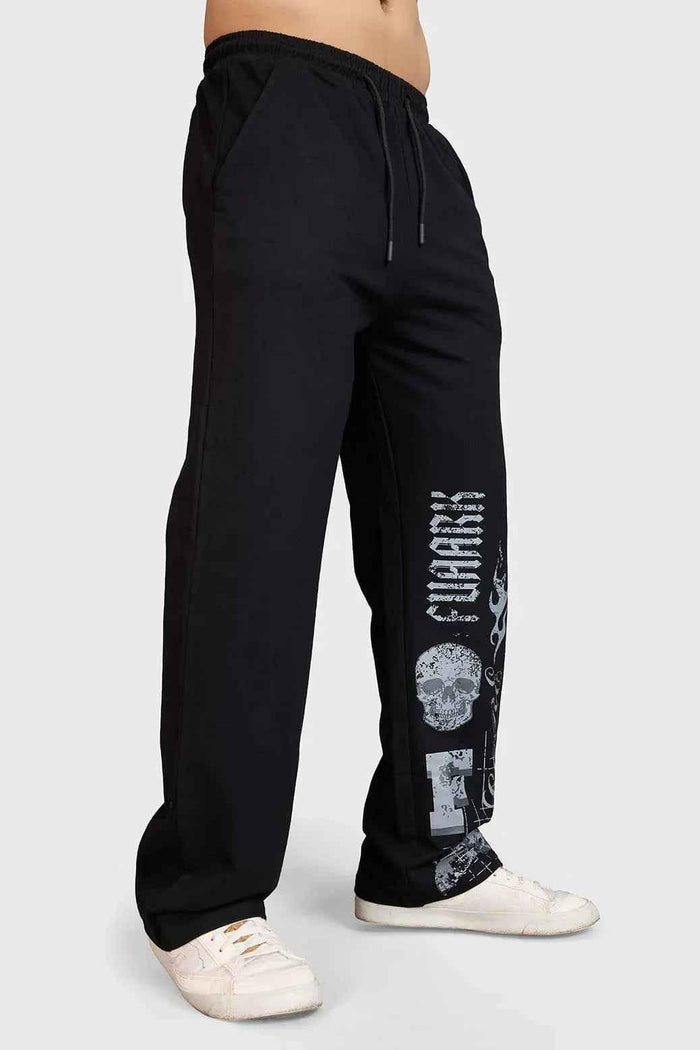 Black Skull Straight Tracks Tank top by Fuaark Nz featuring a bold skull graphic and straight track design.