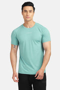 Green Fuaark Nz T-shirt with a sleek, fitted design, featuring a round neckline and short sleeves.