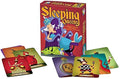 Red game box and colorful illustrated cards for Sleeping Queens, featuring cartoon royalty and a dragon.