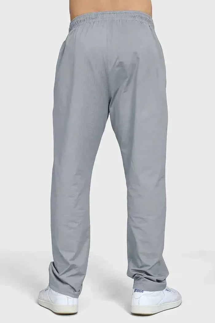Fuaark Nz men's light grey smart casual track pants with an elastic waistband and relaxed fit, suitable for casual wear.