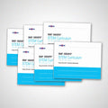Six white workbooks with blue circuit-patterned borders and Snap Circuits STEM Curriculum text.