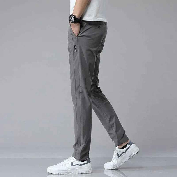 Black Stylish 3Sixty5 men's casual trousers, soft-form pants with a comfortable fit and modern design.