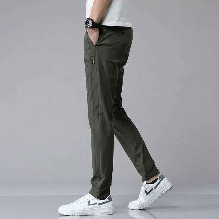 Black Soft-Form Men’s Casual Pants by Stylish 3Sixty5, comfortable fit, tailored design, suitable for everyday wear.