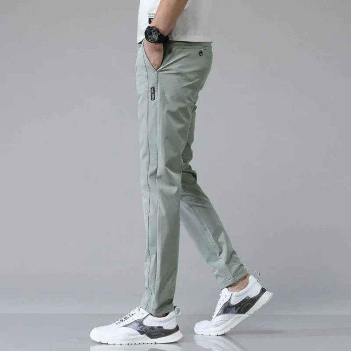 Black Stylish 3Sixty5 Soft-Form men's casual trousers, tailored pants with a comfortable fit and modern design.