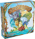 Vibrant box art for Spirit Island showing elemental spirits over a tropical coast with incoming colonial ships.
